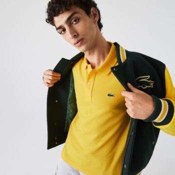 Lacoste Slim Fit Polo in Petit Piqué Pánské - Polo Žluté | CZ-HSFQeo